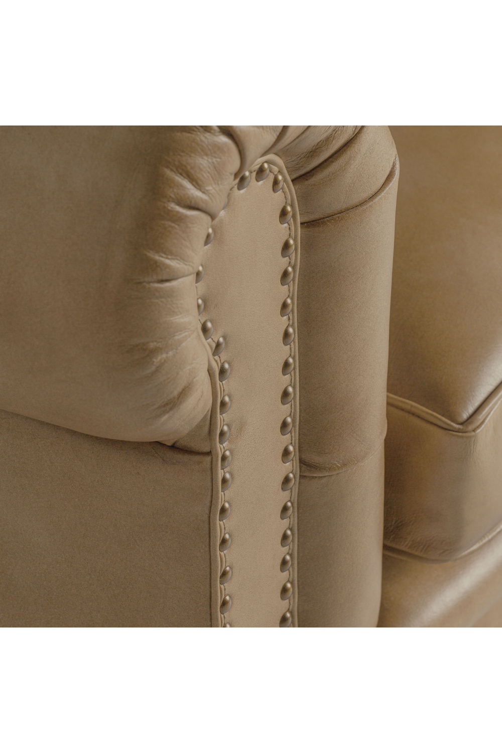 Brown Leather Tufted Armchair | Vical Home Elkins  | Oroa.com