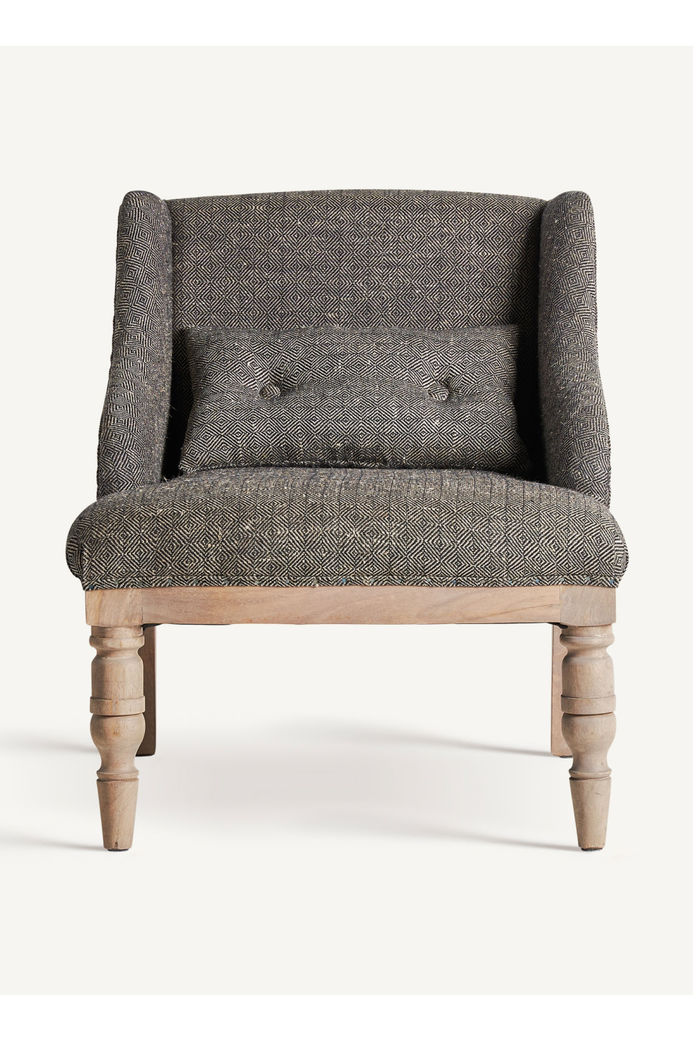 Gray Padded Mango Wood Armchair | Vical Home Ruoms | Oroa.com