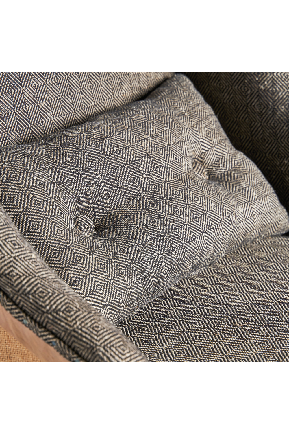 Gray Padded Mango Wood Armchair | Vical Home Ruoms | Oroa.com