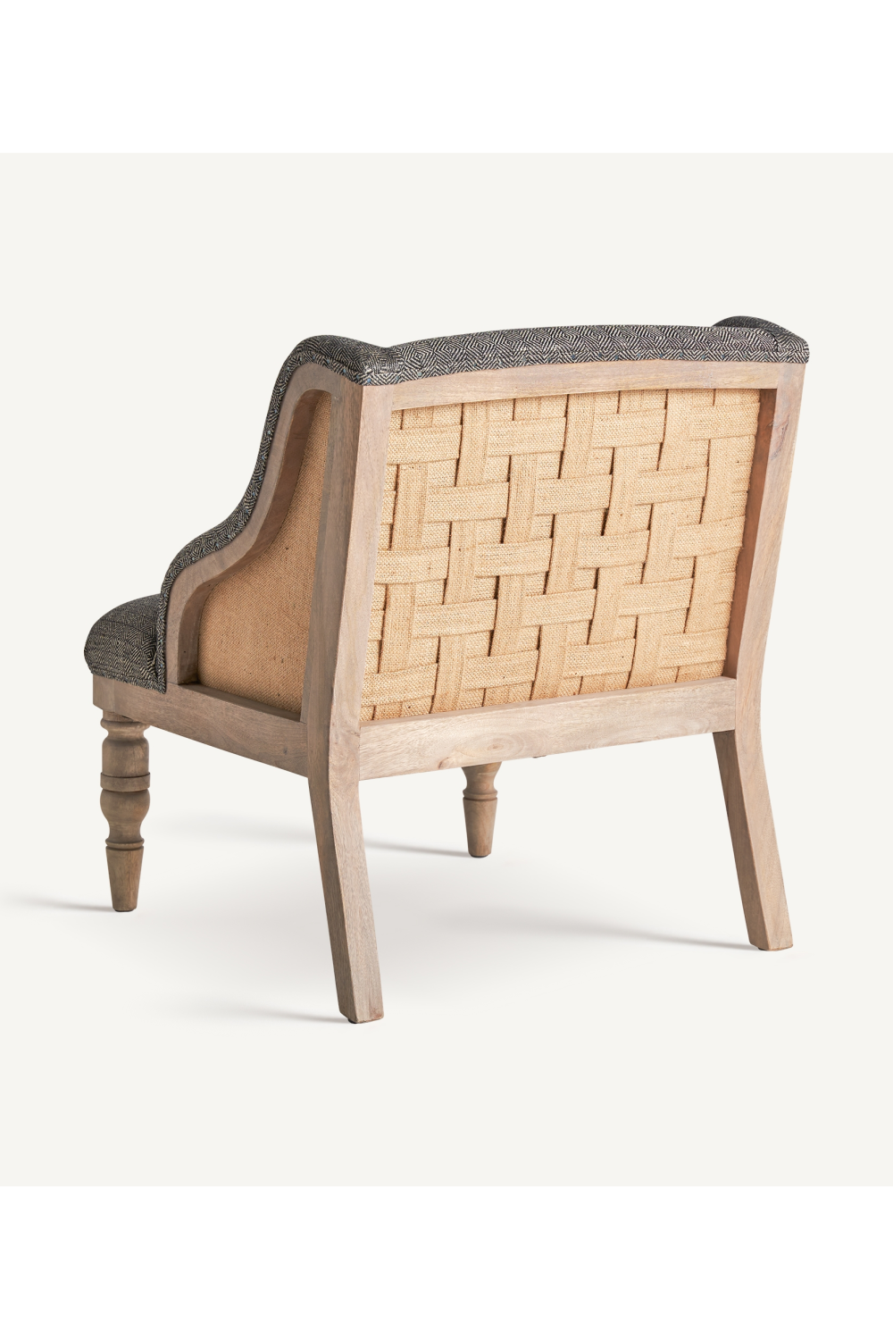 Gray Padded Mango Wood Armchair | Vical Home Ruoms | Oroa.com