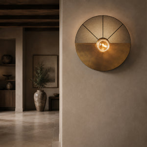   Gold Round Wall Lamp | Oroa.com