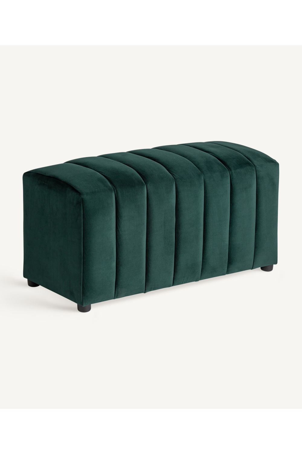 Velvet Channeled Ottoman | Vical Home Marsa | Oroa.com