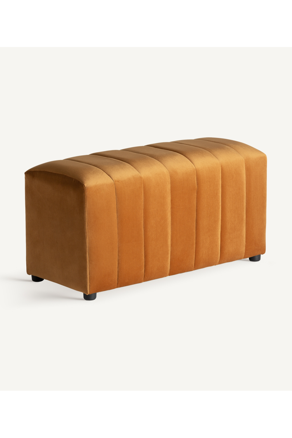 Velvet Channeled Ottoman | Vical Home Marsa | Oroa.com