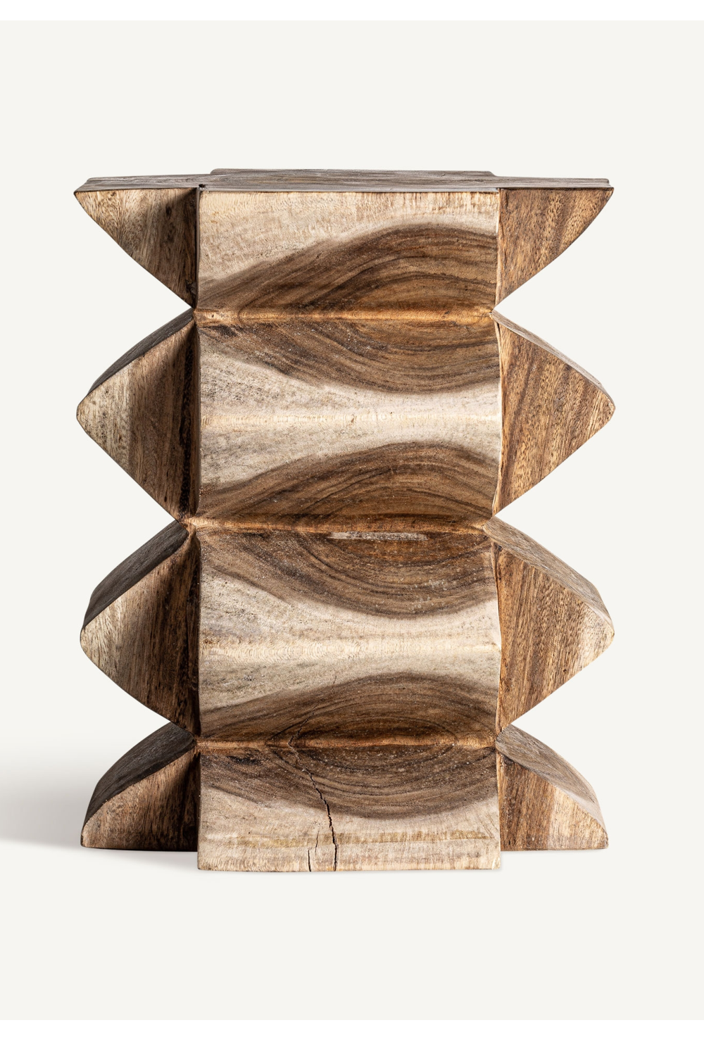Carved Suar Wood Side Table | Vical Home Sakalli | Oroa.com