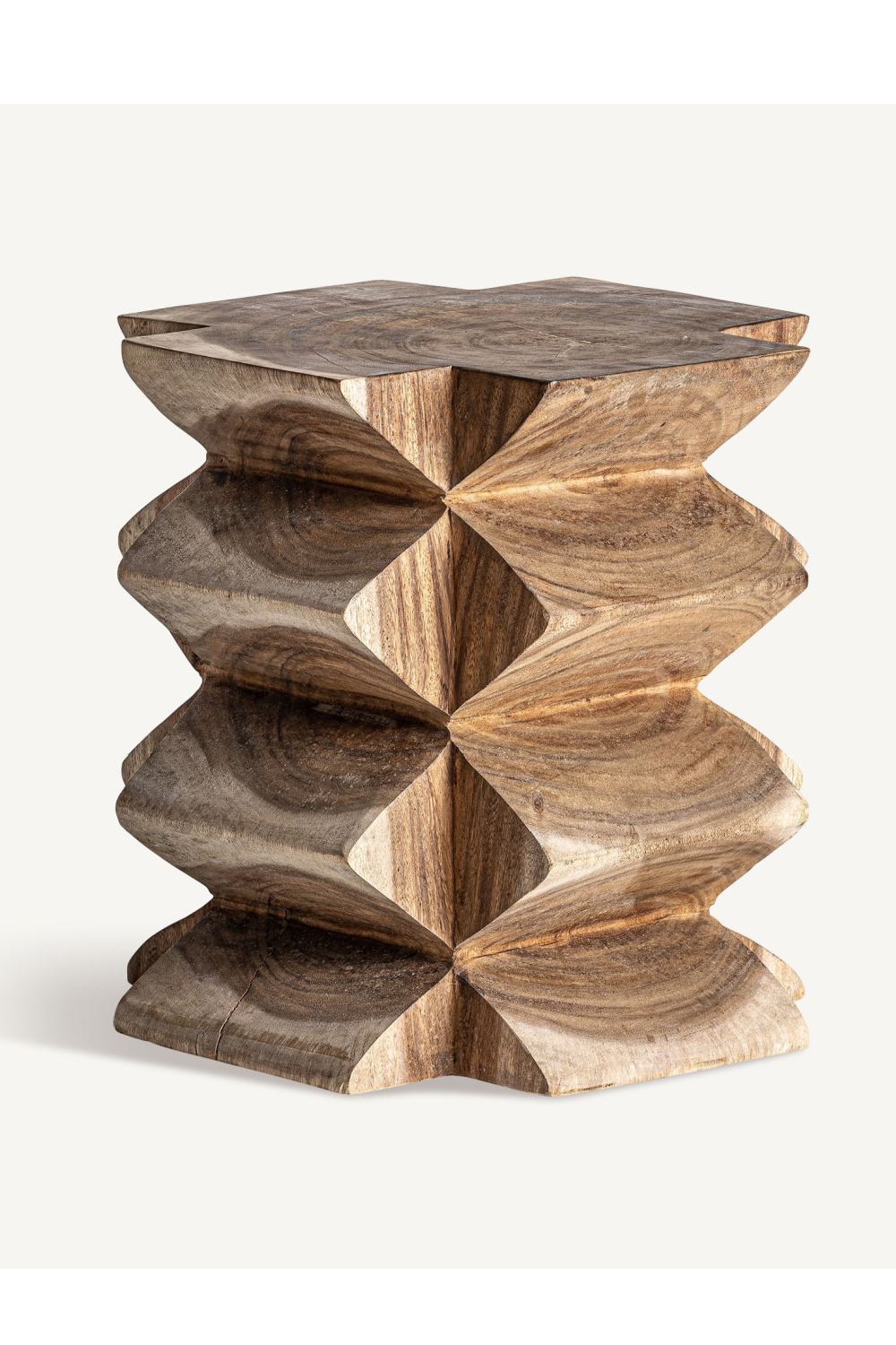Carved Suar Wood Side Table | Vical Home Sakalli | Oroa.com