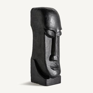   Black Cement Head Sculpture | Oroa.com