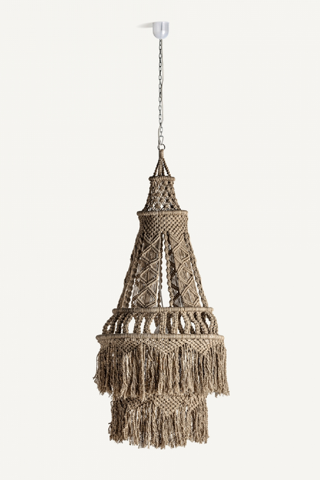 Woven Brown Cotton Pendant Light | Vical Home | Oroa.com