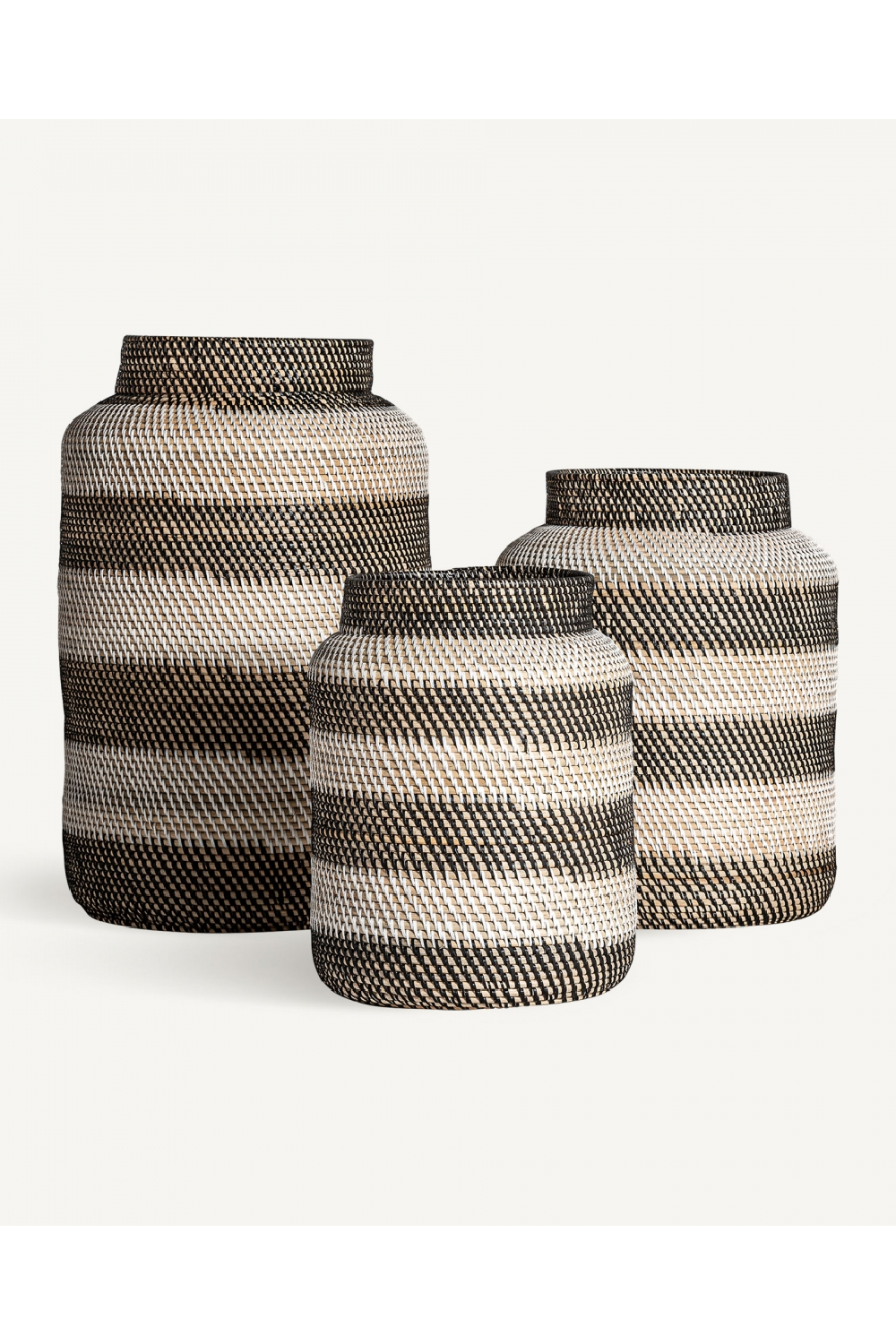 Striped Rattan Vase Set (3) | Vical Home Zirba | Oroa.com