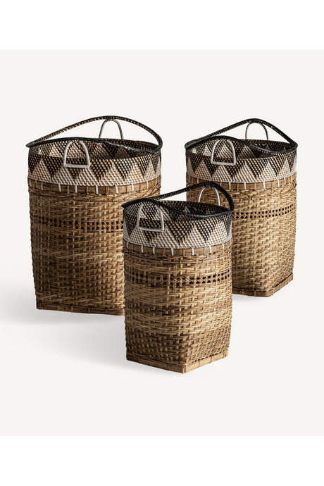 Rattan Stackable Baskets (3) | Vical Home Zirba | Oroa.com