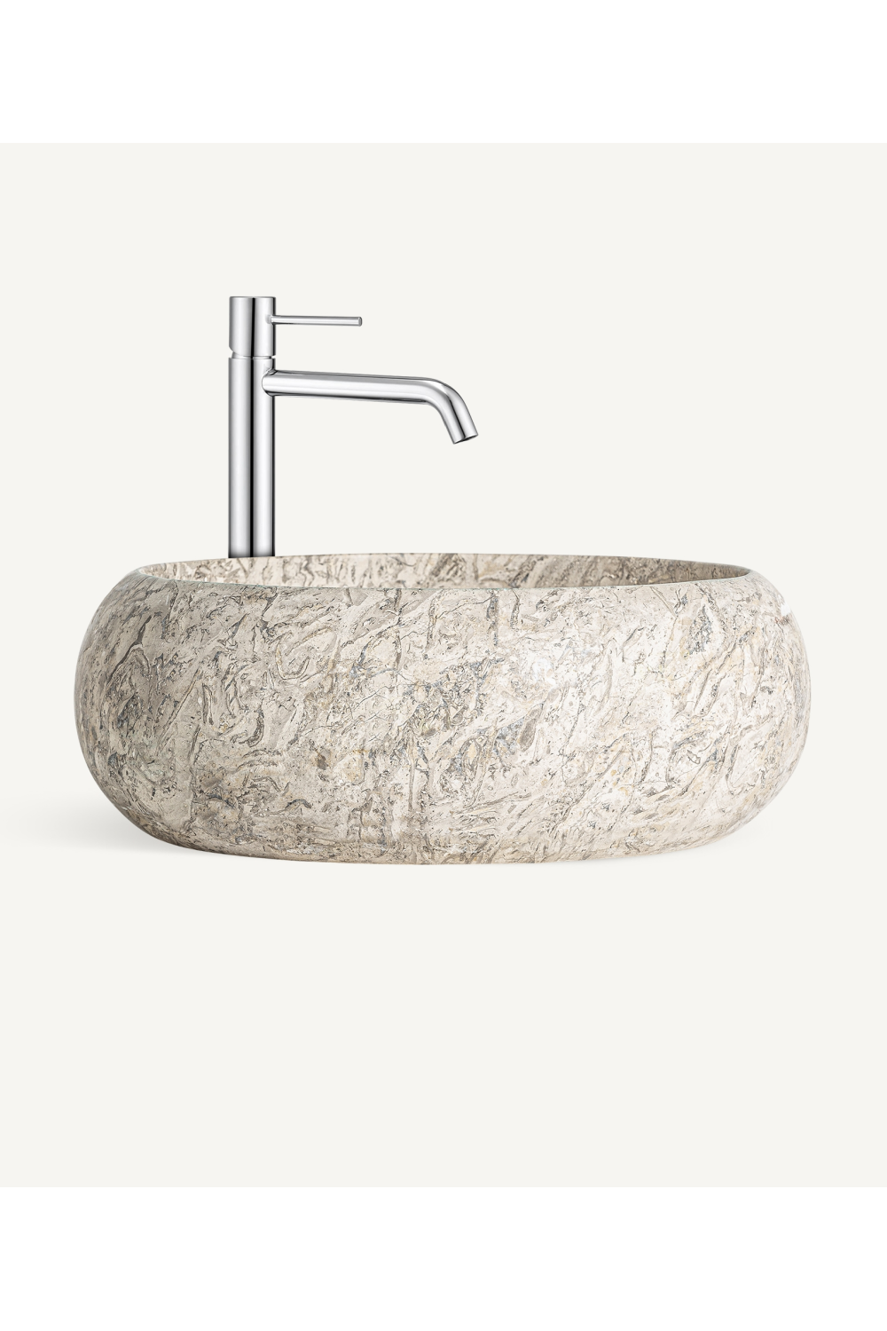 Gray Marble Round Bathroom Sink | Vical Home Spica | Oroa.com