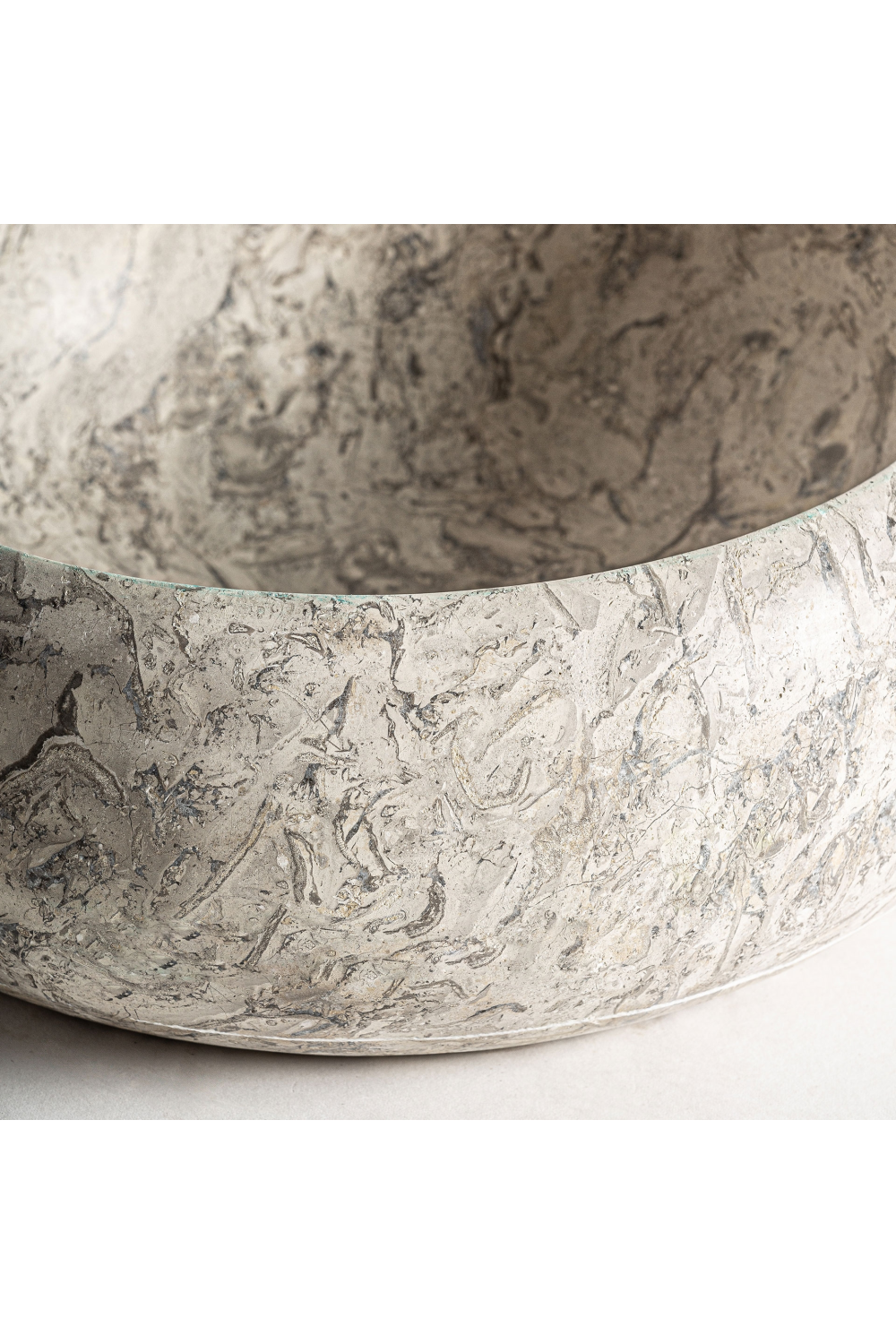 Gray Marble Round Bathroom Sink | Vical Home Spica | Oroa.com