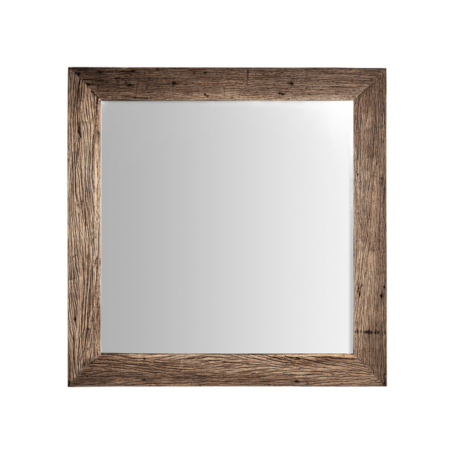 Modern European furniture - Rustic Pine Square Mirror - www.oroa.com