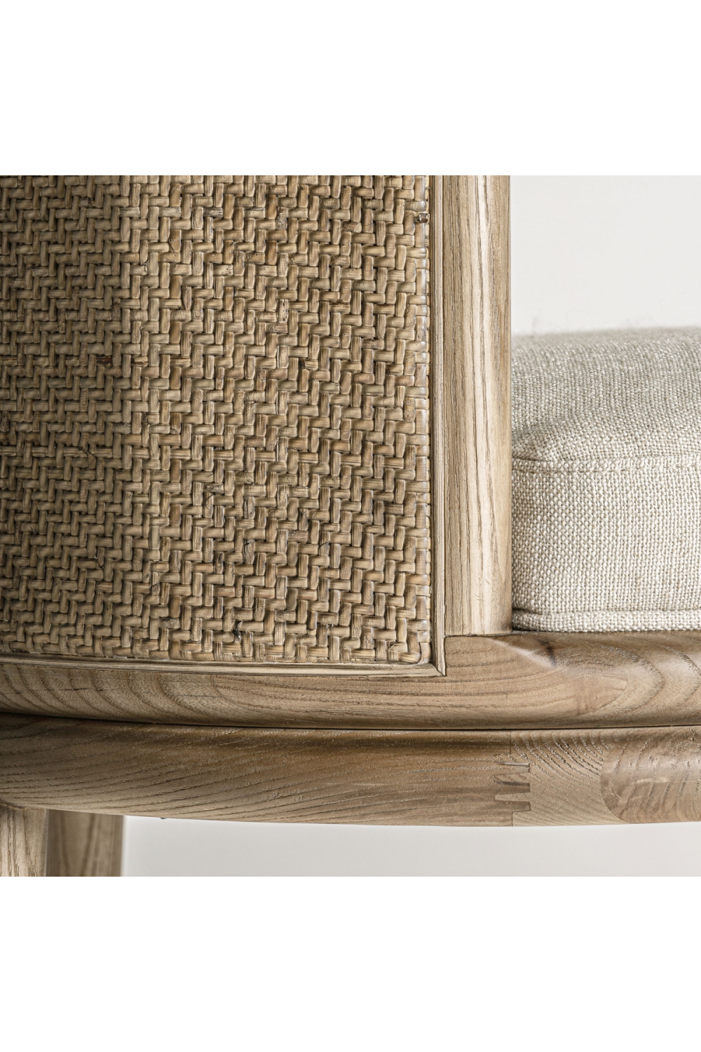 Curved Oak Padded Accent Chair | Vical Home Varaire | Oroa.com