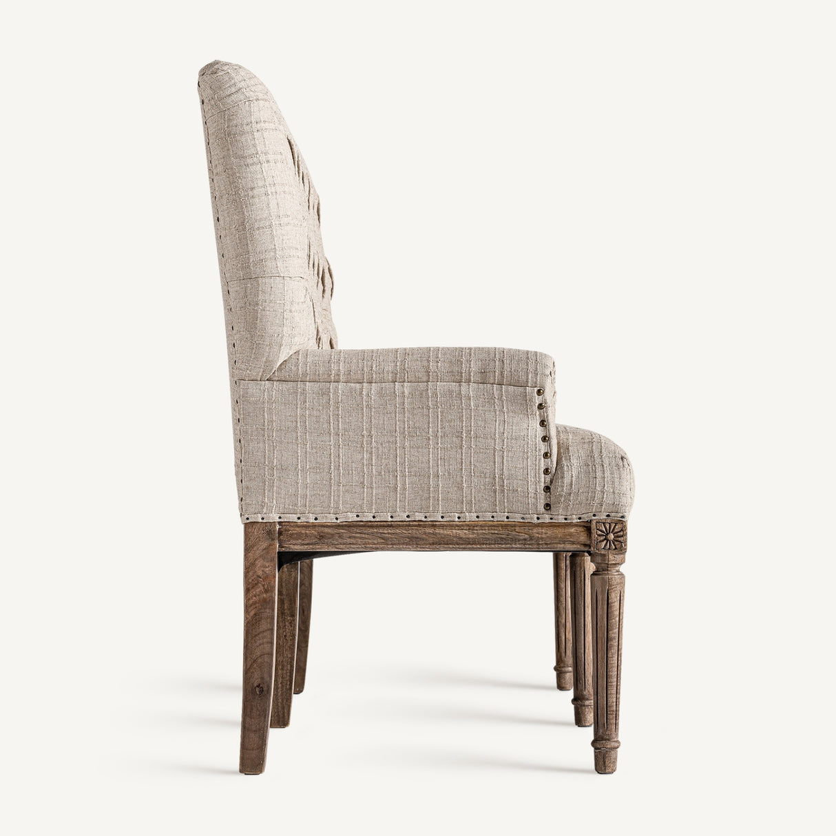   Beige Fabric Tufted Sofa | Oroa.com