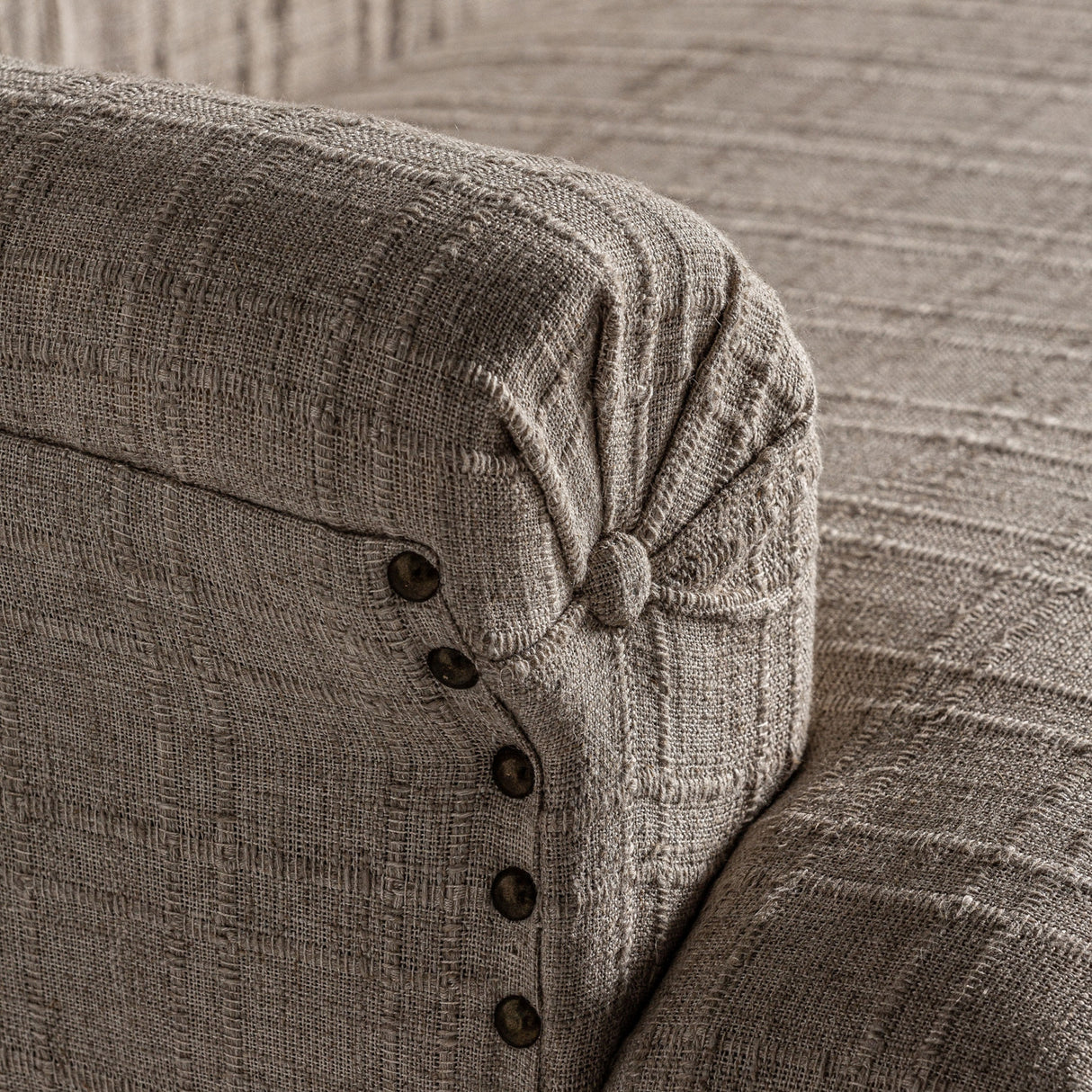   Beige Fabric Tufted Sofa | Oroa.com