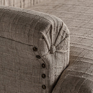   Beige Fabric Tufted Sofa | Oroa.com