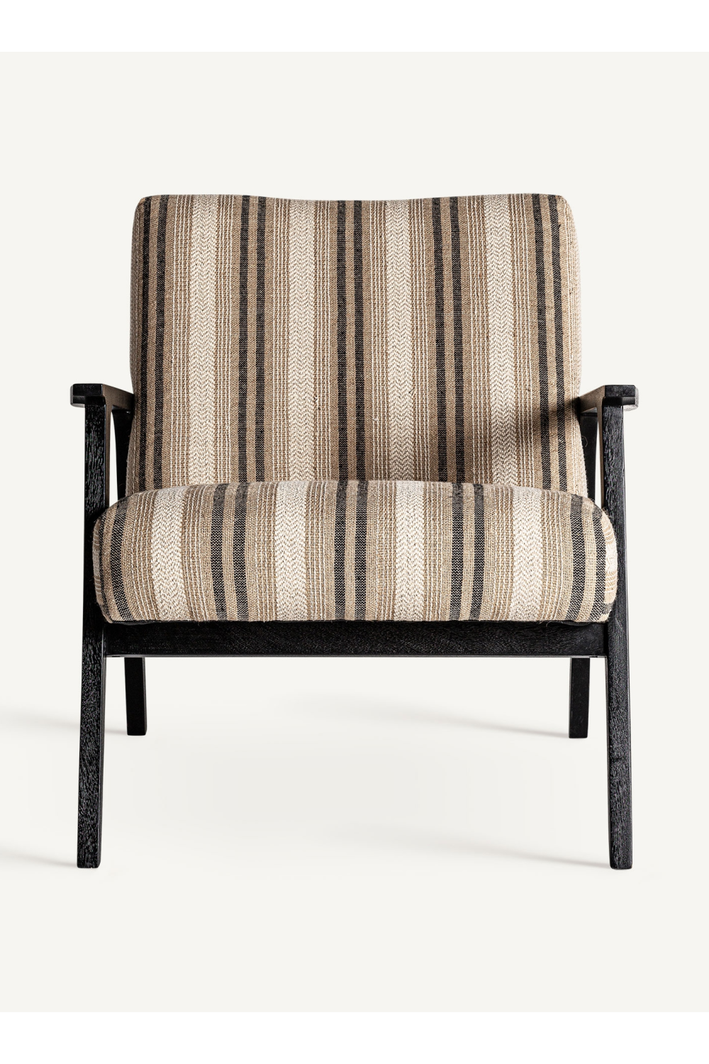 Beige Striped Lounge Armchair | Vical Home Nuk | Oroa.com