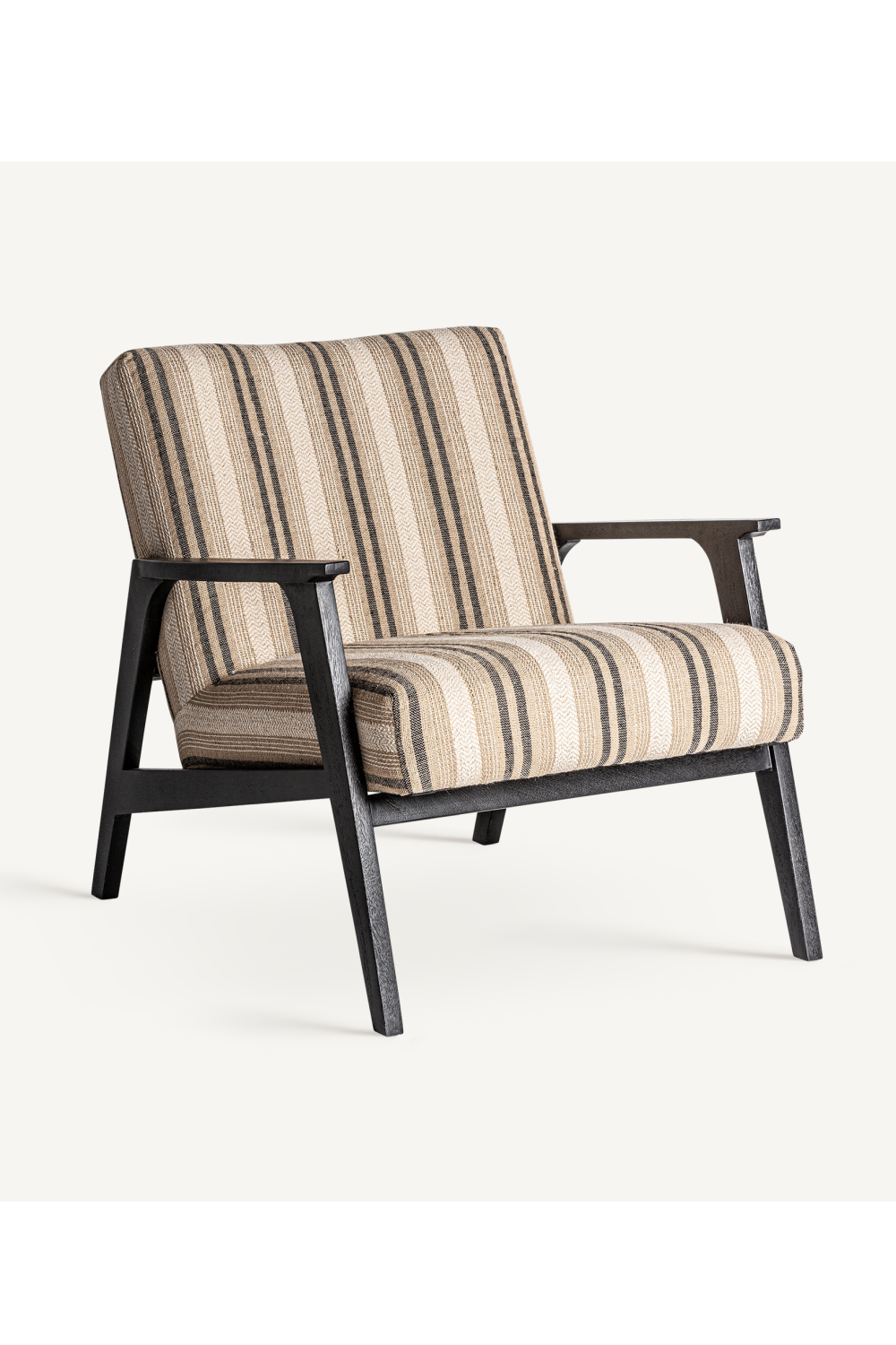 Beige Striped Lounge Armchair | Vical Home Nuk | Oroa.com