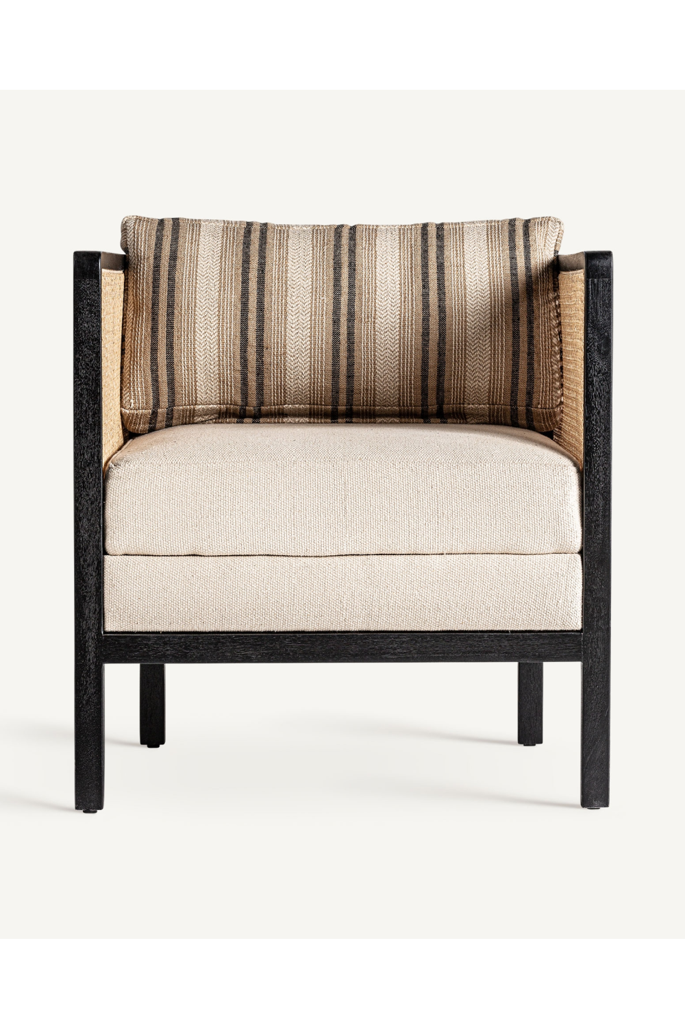 Beige Striped Rattan Accent Chair | Vical Home Nuk | Oroa.com