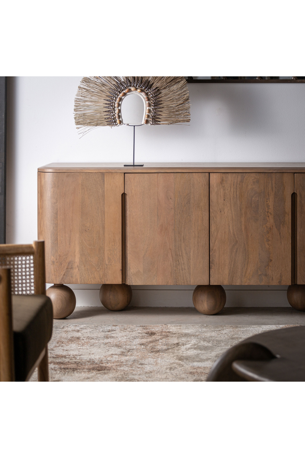 Sphere-Legged Wooden Sideboard | Vical Home Bocksberg | Oroa.com