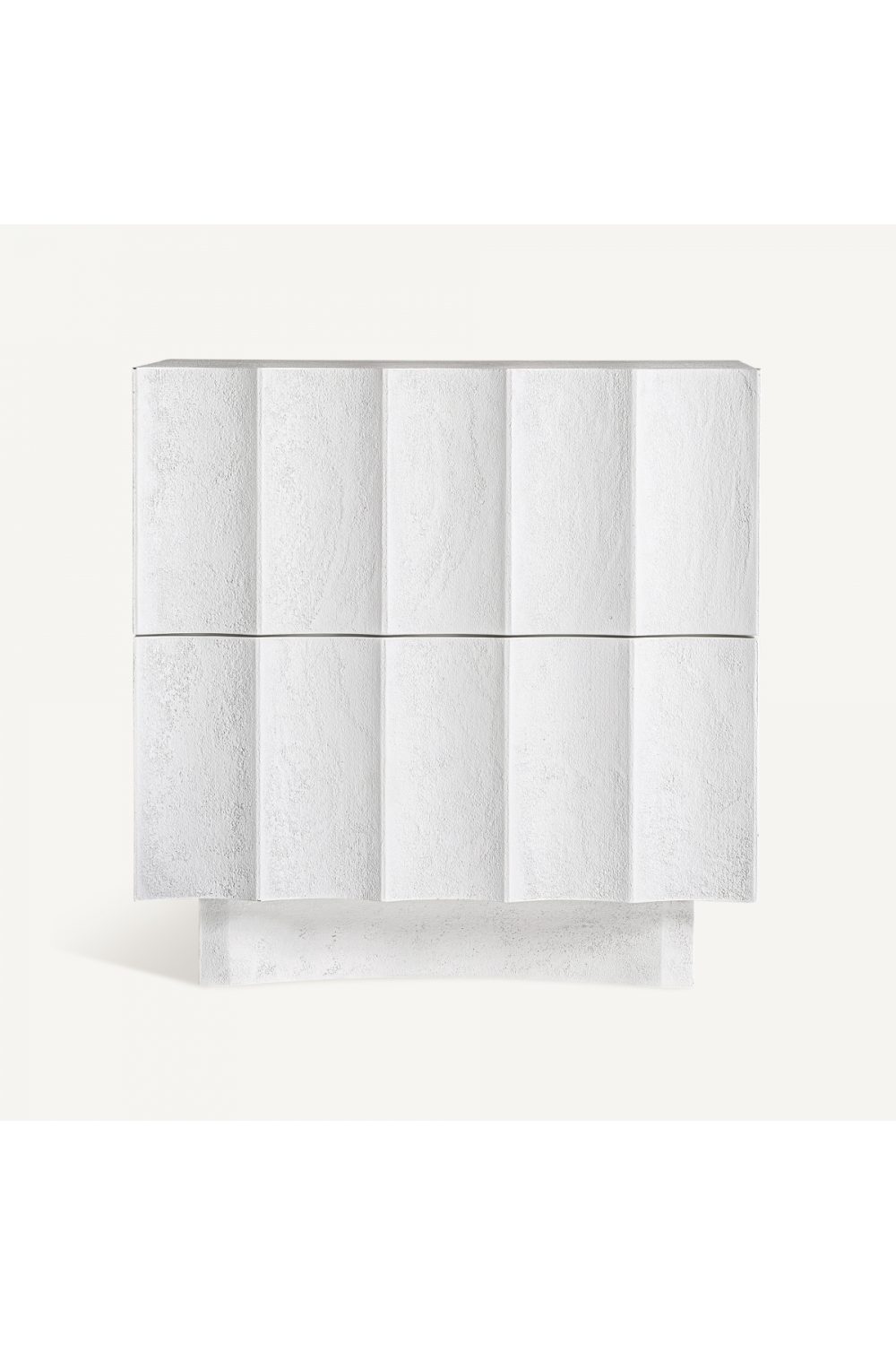 White Fluted 2-Drawer Nightstand | Vical Home Mulcey | Oroa.com