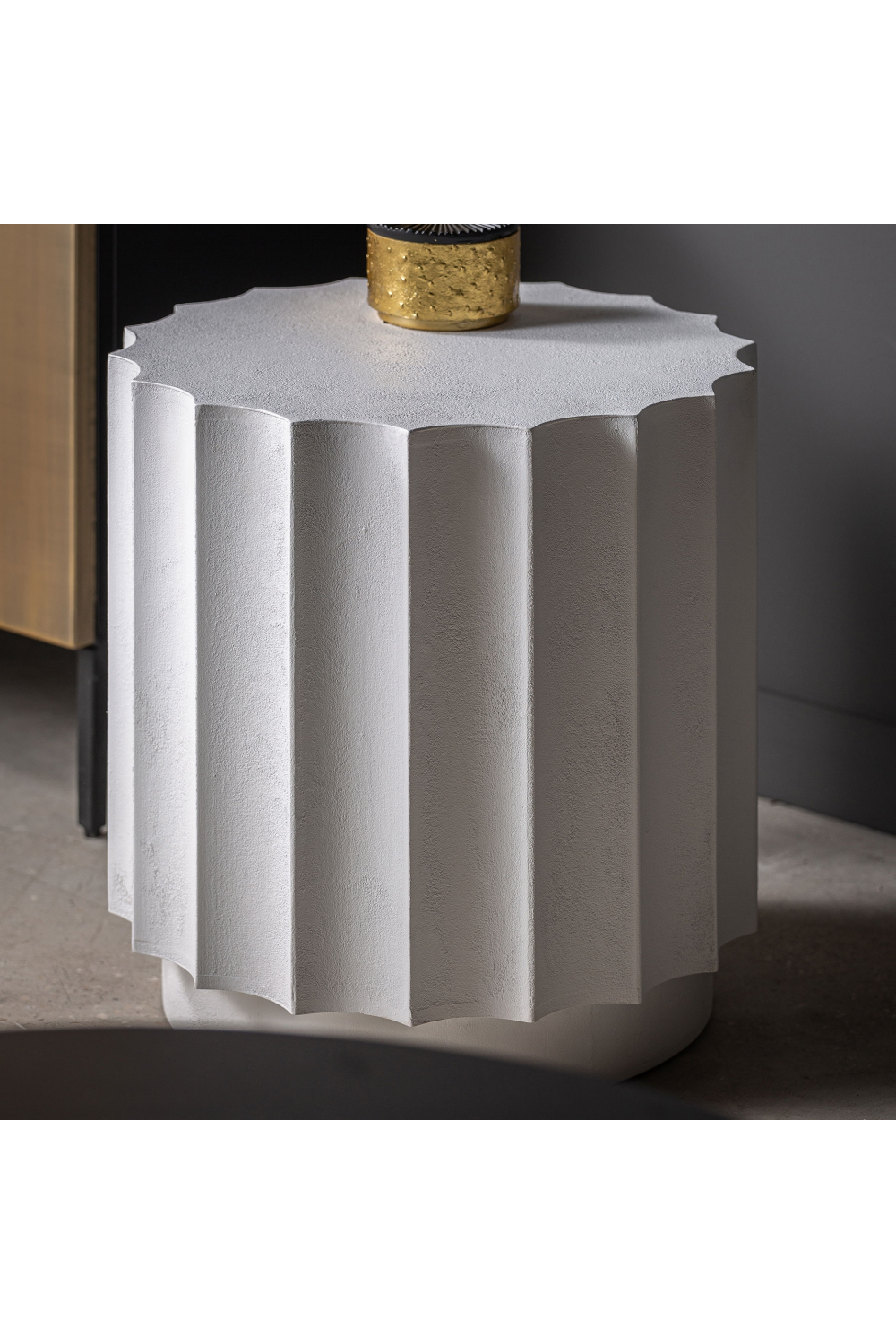 White Fluted Side Table | Vical Home Mulcey | Oroa.com