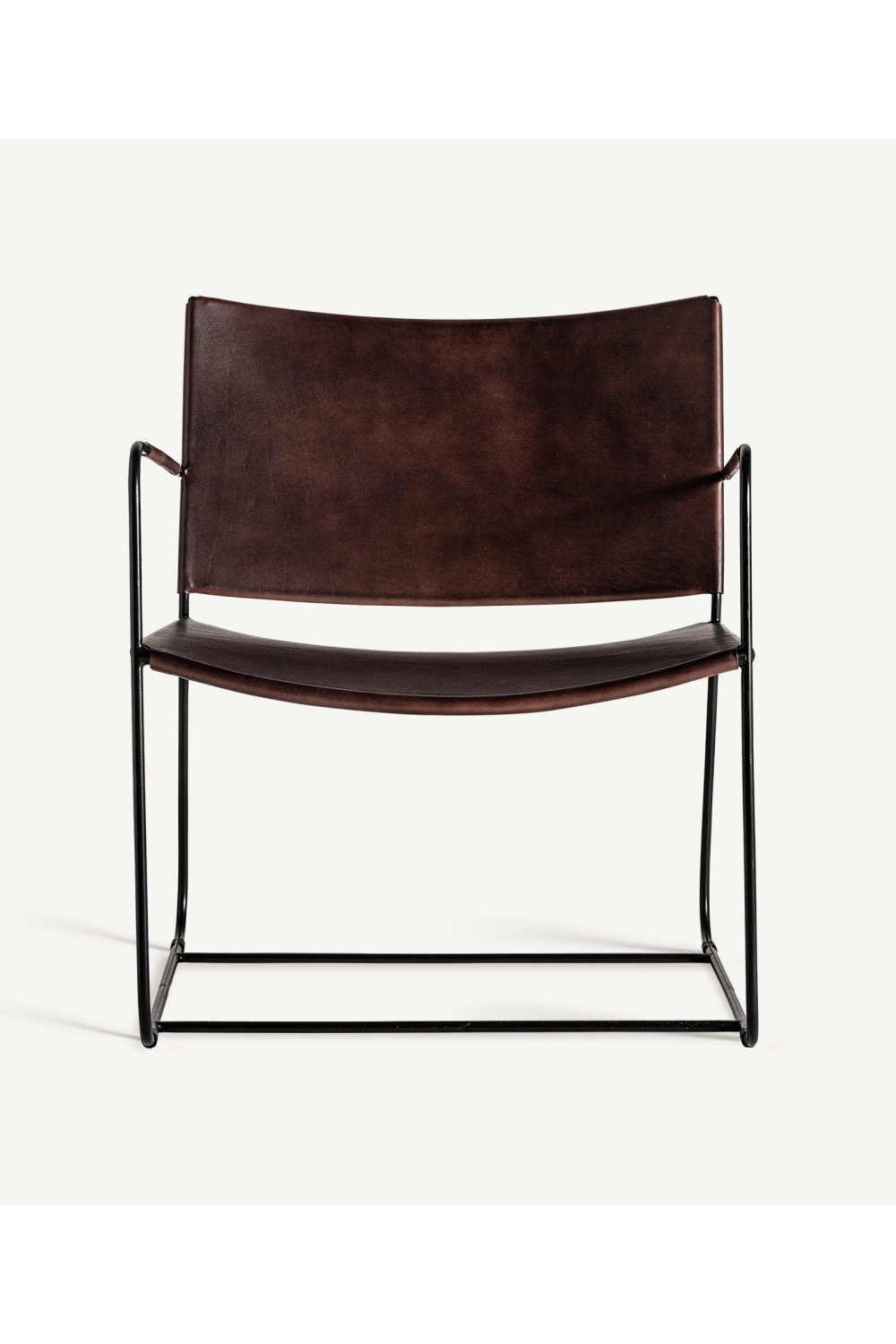 Brown Leather Covered Armchair | Vical Home Zell | Oroa.com