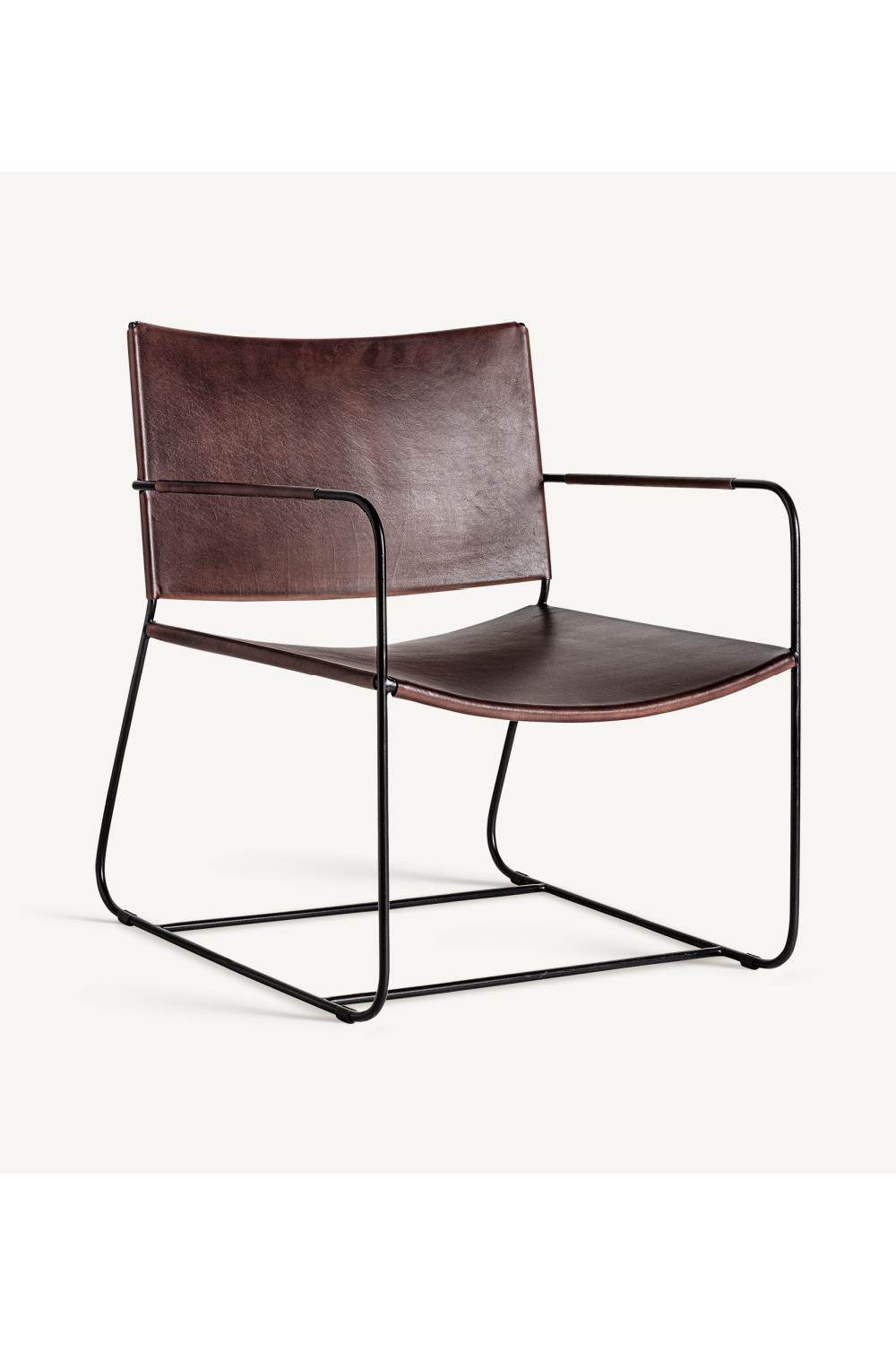 Brown Leather Covered Armchair | Vical Home Zell | Oroa.com