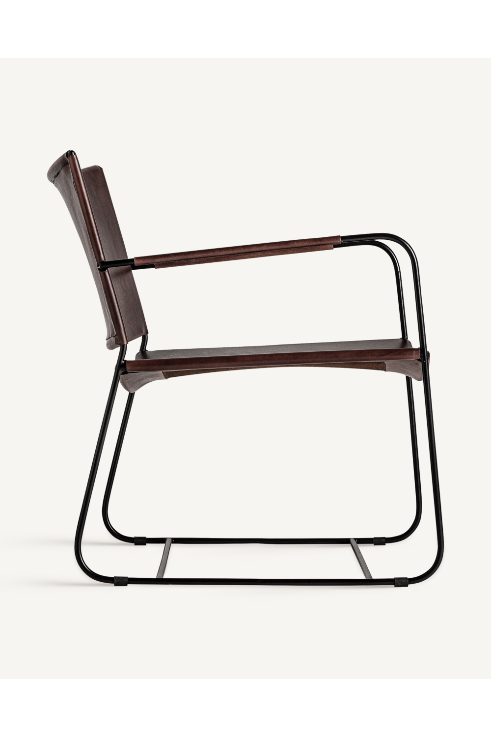 Brown Leather Covered Armchair | Vical Home Zell | Oroa.com