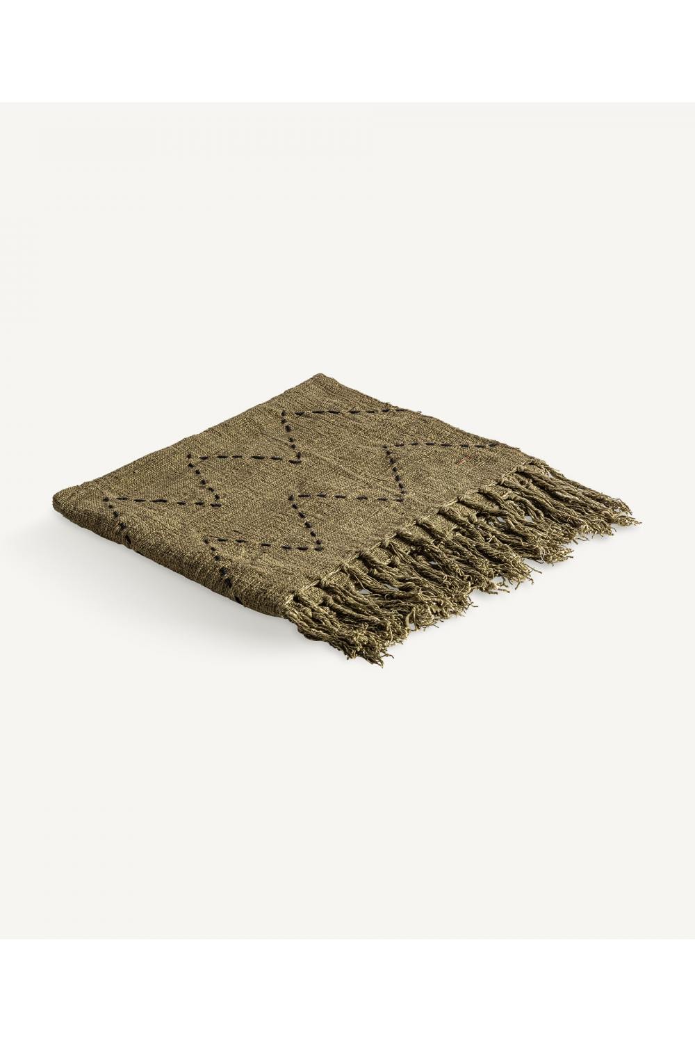 Brown Cotton Throw Blanket | Vical Home Clancy | Oroa.com