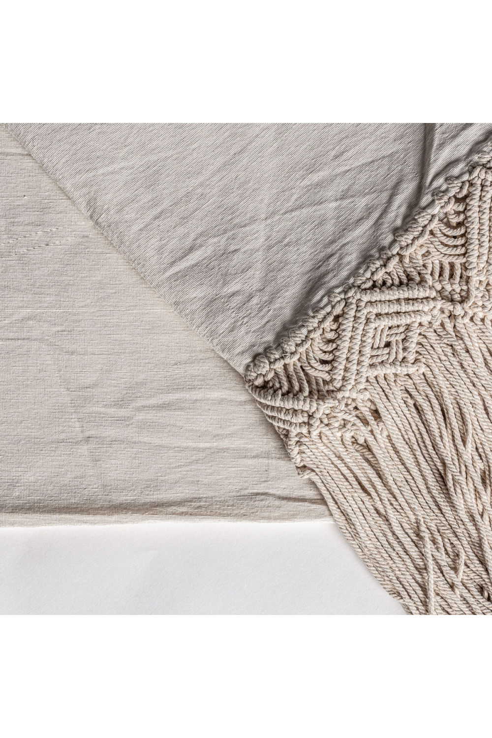 White Cotton Throw Blanket | Vical Home Clancy | Oroa.com