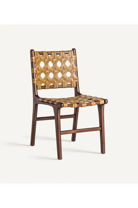 Yellow Leather Dining Chair (2) | Vical Home Strand | Oroa.com