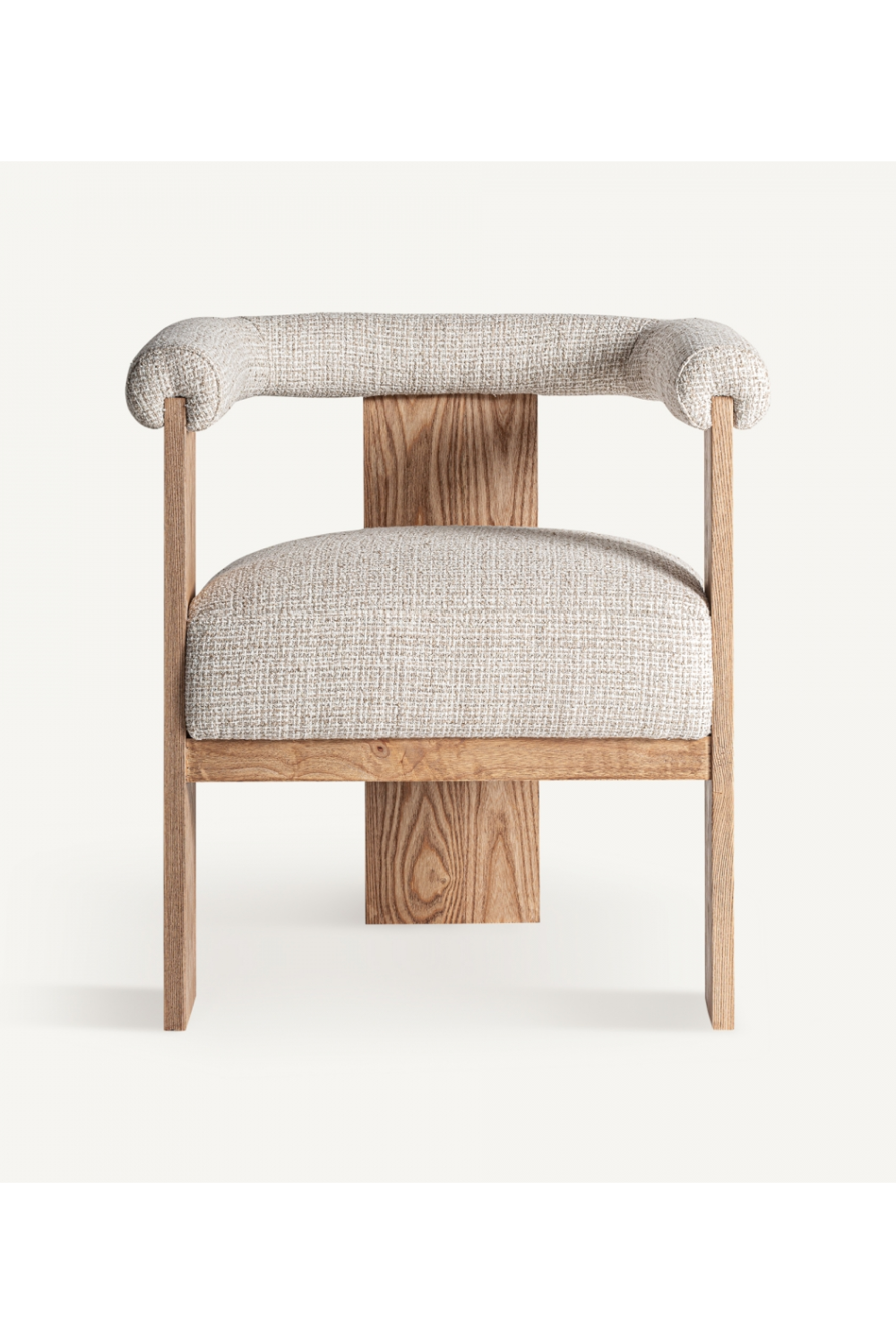 Natural Oak Curved Accent Chair | Vical Home Ustka | Oroa.com