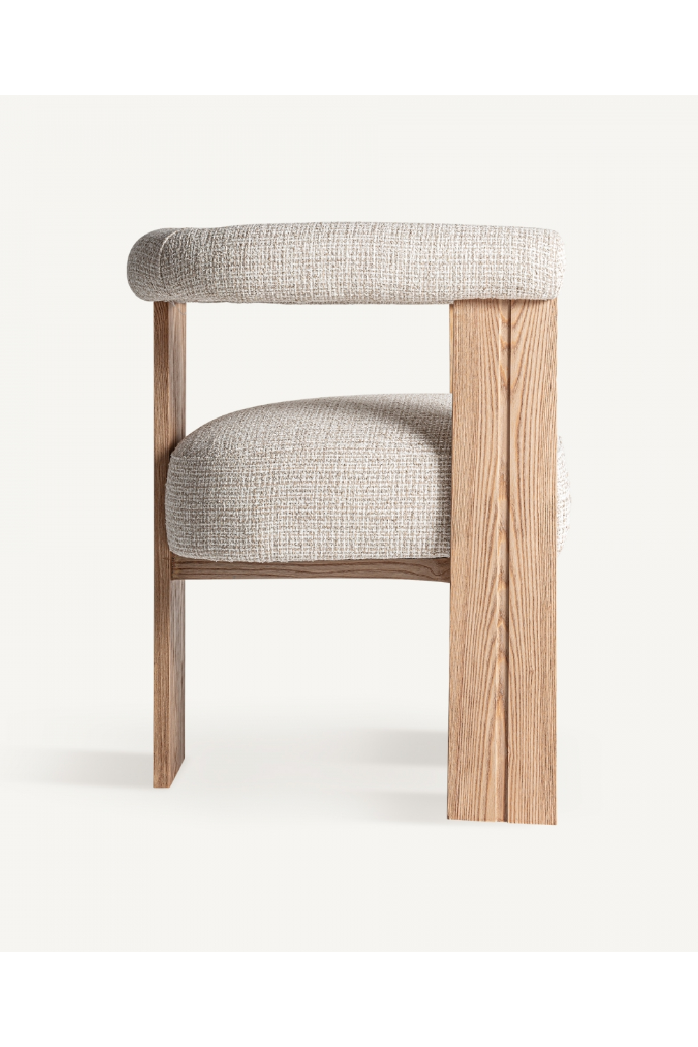 Natural Oak Curved Accent Chair | Vical Home Ustka | Oroa.com