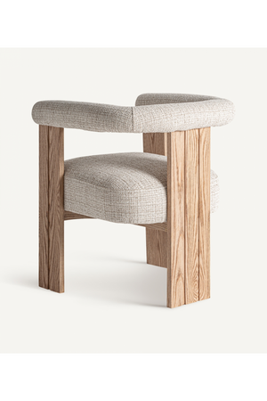Natural Oak Curved Accent Chair | Vical Home Ustka | Oroa.com