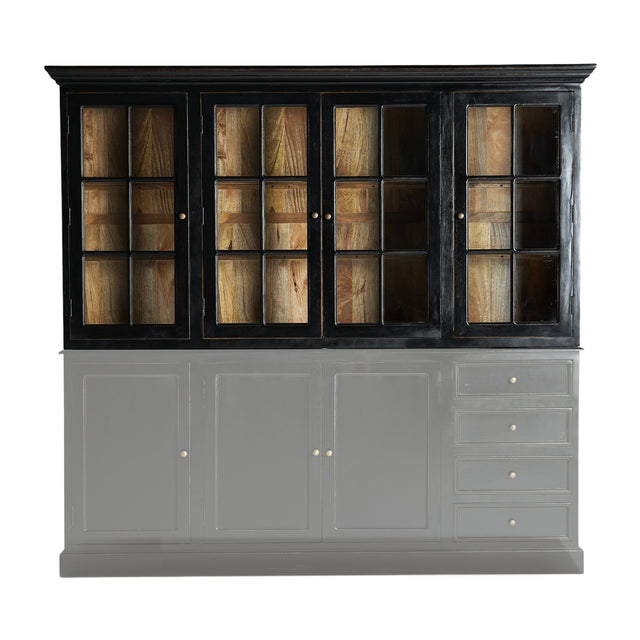 Modern European furniture - Black Wooden Modular Display Cabinet - www.oroa.com