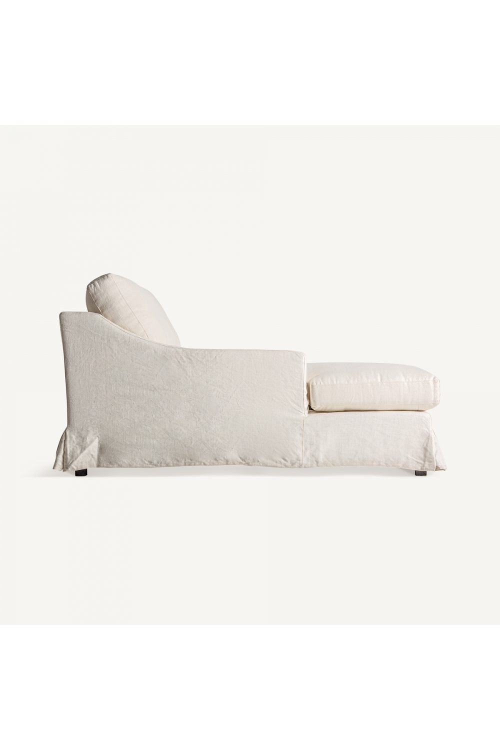 Off-white Skirted Chaise Longue | Vical Home Kemence | Oroa.com