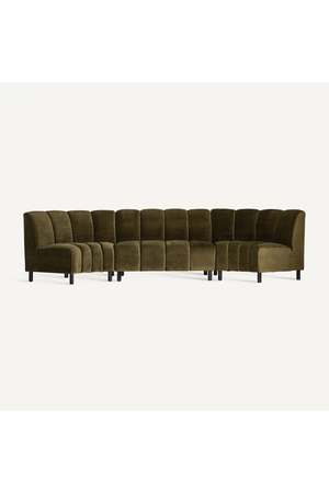 Green Velvet Corner Sofa | Vical Home Shul | Oroa.com