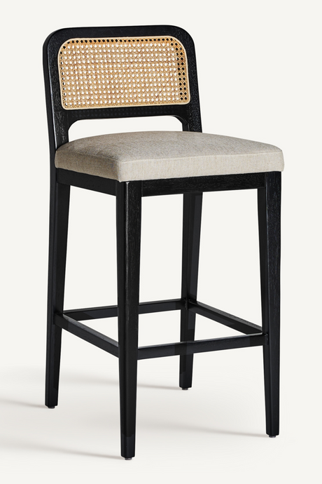 Black Rubber Wood Barstool | Vical Home Madison | Oroa.com