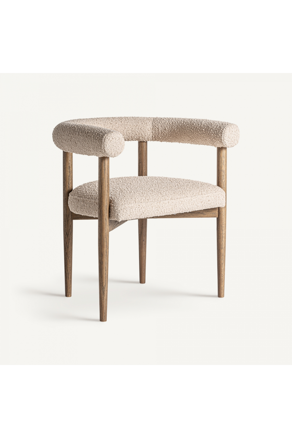 Ash Framed Curve Accent Chair | Vical Home Bullay | Oroa.com