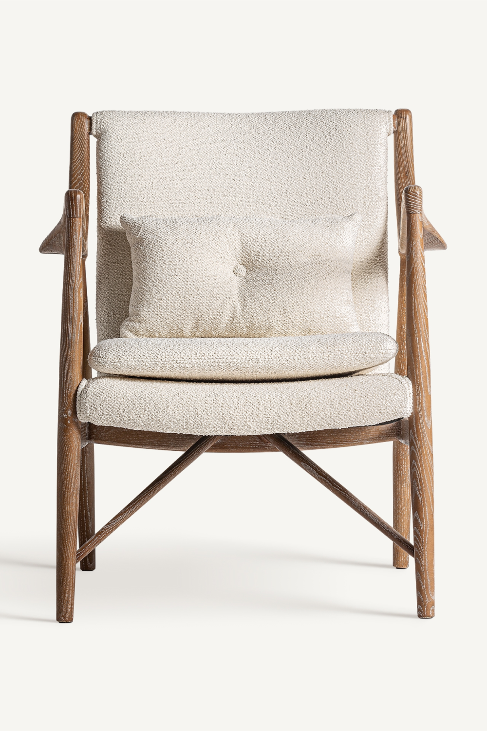 Ash Framed Bouclé Armchair | Vical Home Morbach | Oroa.com