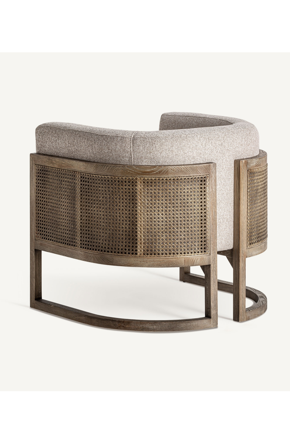 Rattan Curved Padded Armchair | Vical Home Leiwen | Oroa.com