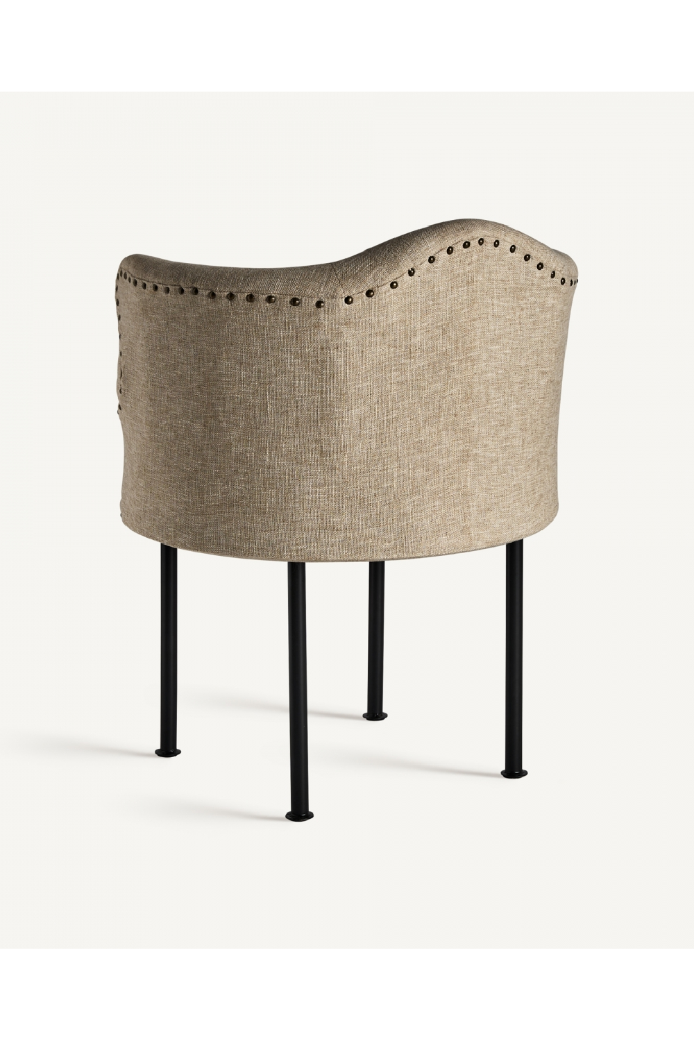 Studded Jute Beige Armchair | Vical Home Crovie | Oroa.com