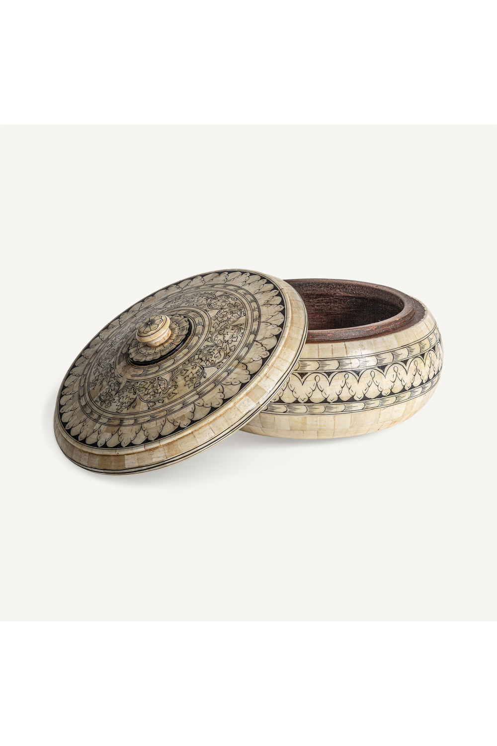 Beige Round Lidded Box | Vical Home Neal | Oroa.com