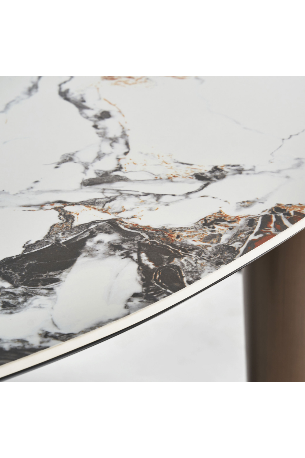 White Oval Marble Dining Table | Vical Home Laggan | Oroa.com