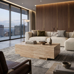   Modern European furniture - Beige Marble Coffee Table - www.oroa.com | Oroa.com