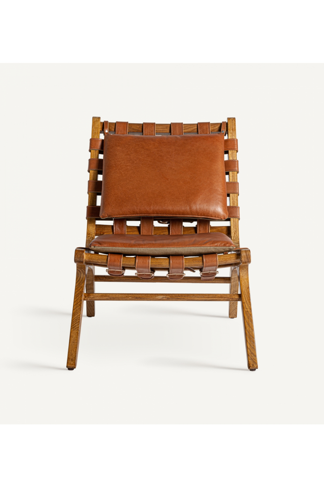 Brown Leather Lounge Chair | Vical Home Alford | Oroa.com