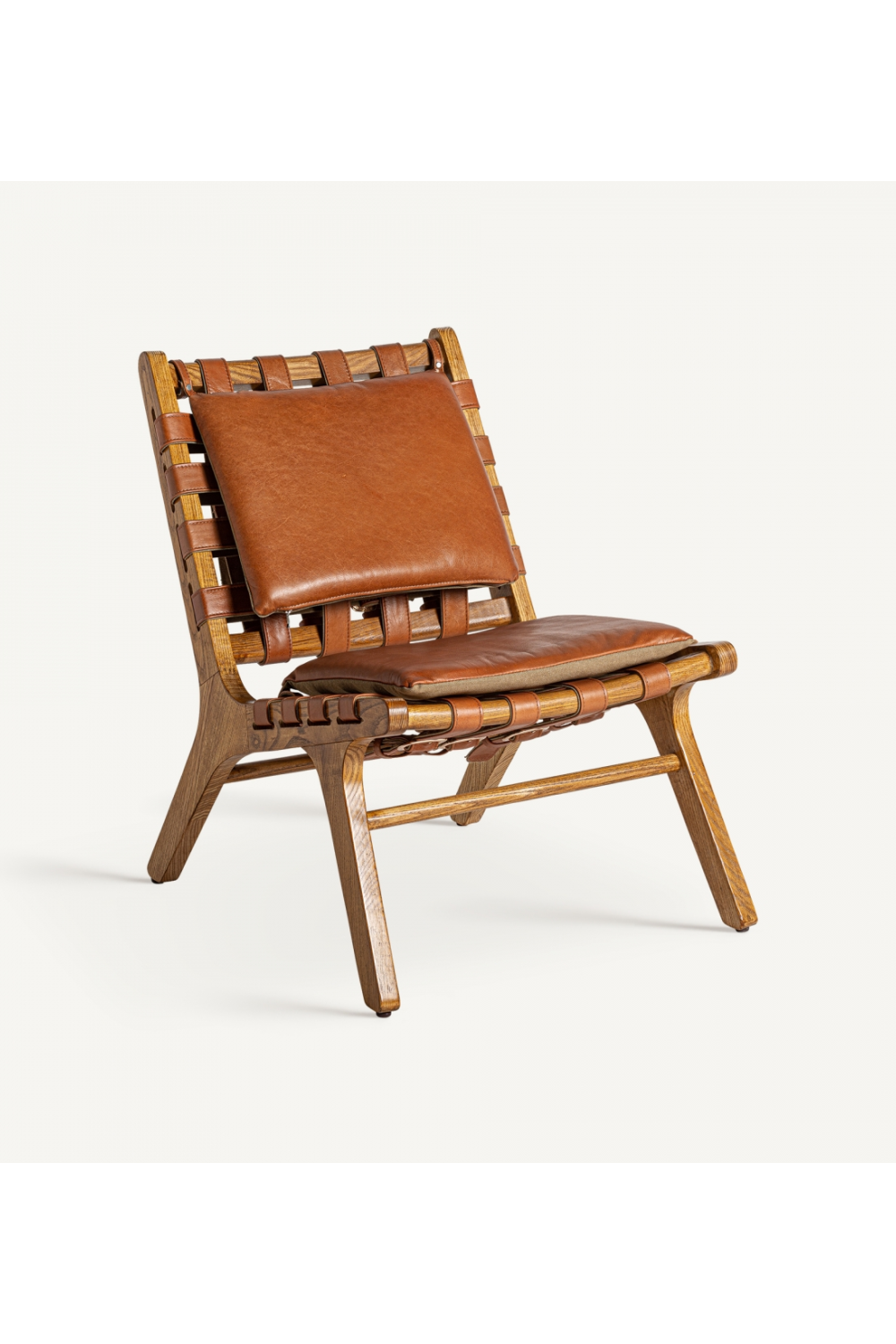 Brown Leather Lounge Chair | Vical Home Alford | Oroa.com