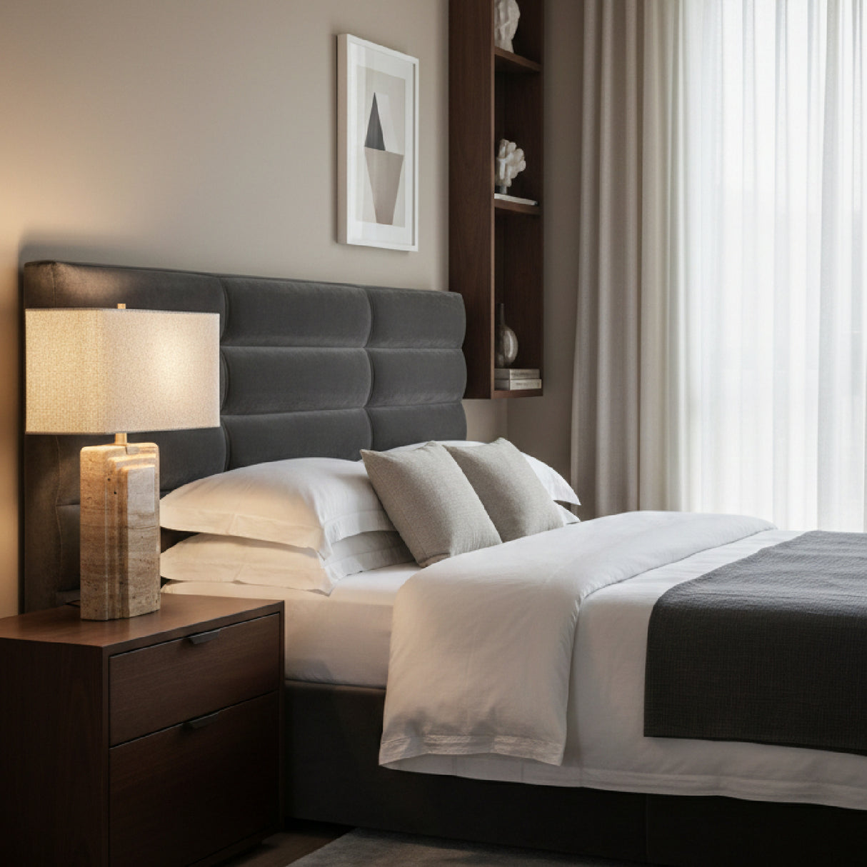 Travertine Base Table Lamp | Vical Home | Oroa.com