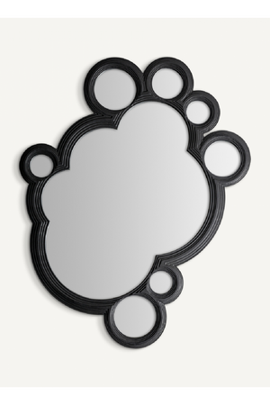   Black Wooden Contemporary Mirror | Oroa.com